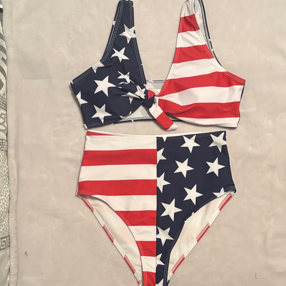 Patriotic Stars and Stripes Kids Swim Set